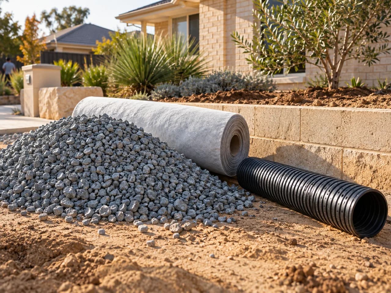 Illustrative retaining wall service context in Perth